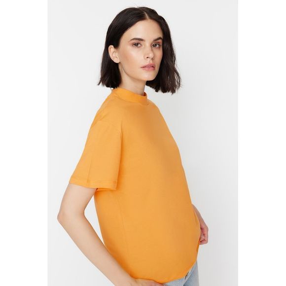 NWT Trendyol Women Regular Standing collar Knit T-Shirt - Picture 3 of 9